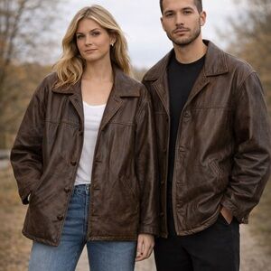 Rod & Christensen Vintage Leather Jacket | Oversized Gender-Neutral Classic